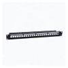 24-port uninstallable modular blank patch panel 19-inch 1U rack mount view 3