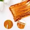 10 Pack Orange Backdrop Curtain 3.2ft x 8.2ft Metallic Tinsel Foil Fringe Curtains Photo Booth Background for Birthday Party Decoration Baby Shower Engagement Wedding Christmas Decoration view 4