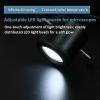 THYXGS Microscope LED Oblique Illumination Light Source, Oblique Light Source, Adjustable Angle & Brightness, White Light 3000K-6000K, Max Illumination 240 LUX view 3