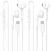 [Apple MFi Certified] USB C Headphones for iPhone 17 16 15, 2 Pack Wired Headphones USB C with Built-in Remote to Control Music, Phone Calls, and Volume for iPhone 17 16 15 Pro Max, Galaxy, Pixel view 1