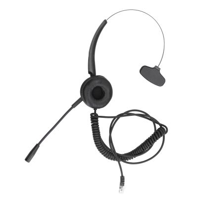 SparkFeng Traffic Headset with Microphone, Business Headphone, Noise Reduction Ergonomic Clear Call Plug and Play RJ9 Headset, Spring Wire for Telephones with RJ9 Headphone Jack
