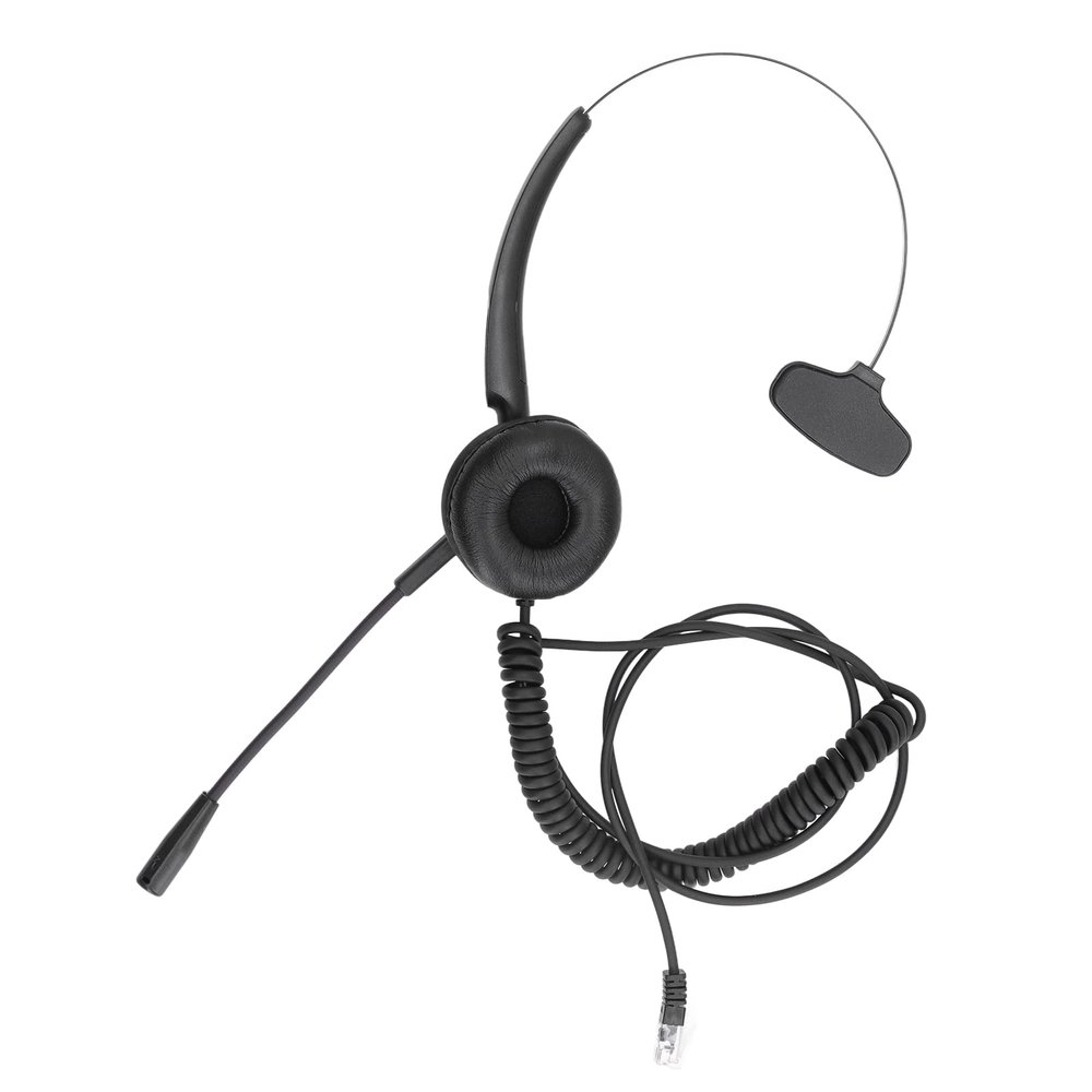 SparkFeng Traffic Headset with Microphone, Business Headphone, Noise Reduction Ergonomic Clear Call Plug and Play RJ9 Headset, Spring Wire for Telephones with RJ9 Headphone Jack