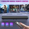 Puriom Sound Bar for Smart TV, 100W Sound Bar with Bluetooth 5.3/ARC/Opt/AUX Connect, 2-in-1 Detachable Home Soundbar, Home Theater Speaker & Bass Effect, for TV/PC/Projectors view 3