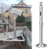 ERRULAN Security Camera Poles for Outside, Aluminum Alloy Surveillance Camera Pole Post, Universal CCTV Pole Mount Bracket for Backyard Walkway Industrial Commercial(40-80cm/15.7-31.5in)