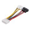 ACGTUY 1pcs/lot Computer Cooling Fan Power Cables 4Pin to 3Pin Fan Power Cable Adapter Connector 12v*2/5v*2 for CPU PC Case Fan view 1