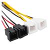 ACGTUY 1pcs/lot Computer Cooling Fan Power Cables 4Pin to 3Pin Fan Power Cable Adapter Connector 12v*2/5v*2 for CPU PC Case Fan view 3