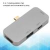 4 in 1 USB C Hub, Multi Functional Expansion Dock, Type C to Connector with 60W PD Charging, Aluminum Alloy CNC, for, Laptops and Smartphones view 2
