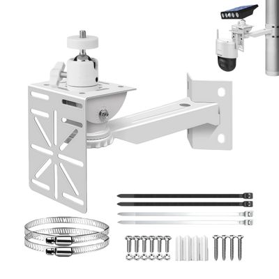Coolotic Security Camera Mount System - Modular 3-in-1 Adjustable Clamp-on Bracket | Fit Pole/Corner/Wall, ndoor Outdoo Screw & Clamp Installation for CCTV, Flood Lights, Solar Panels