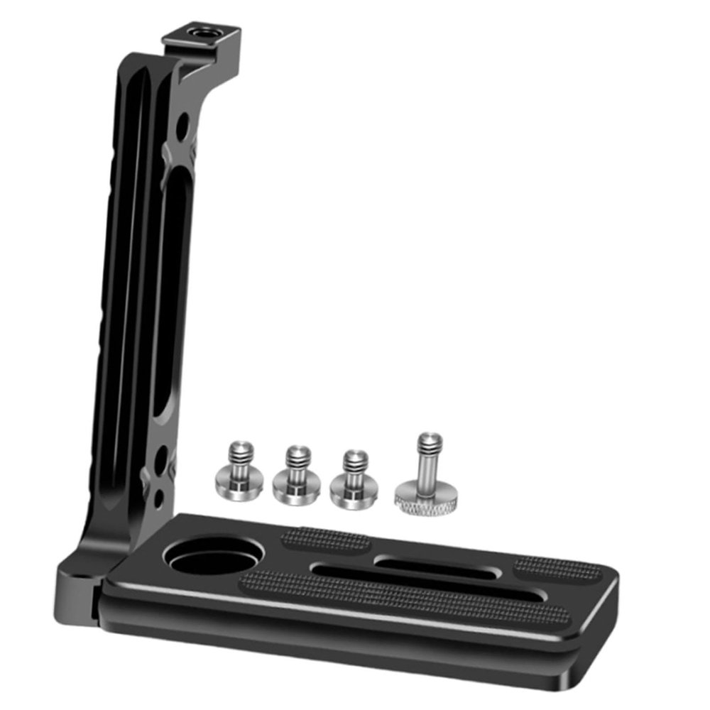 Camera L Bracket with Cold Shoe Mount & NATO Rail 38mm Arca Quick Release Plate for DSLR Mirrorless Cameras 4.02x1.50x4.02inch