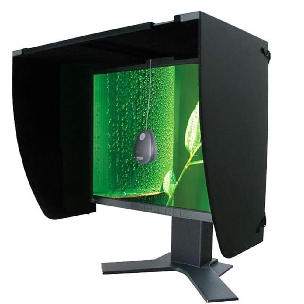 27-inch Display Monitor Hood Sunshade, Screen Sun Visor Adjustable Monitor Hood, All-Sides Coverage Sun Shade for Dell HP Viewsonic Philips Samsung Lenovo ASUS LG EIZO NEC ACER