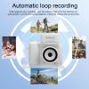 Fabater Mini Keychain Camera, 1080P Mini Retro Digital Camera, 1.44 Inch HD Display Thumb Sized Tiny Portable Small Camera with 32GB Memory Card, Built in Flash (White) view 4