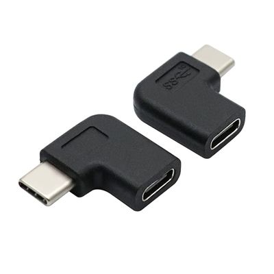 Decours Type C Male to Female Converter USB- Adapter 90 Degree L Shape 3.1 2Pcs Converter to