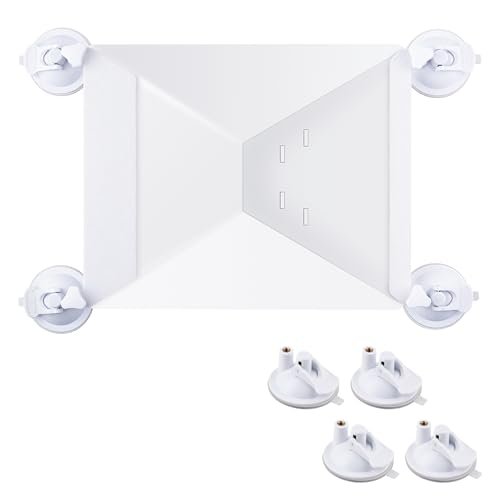 Starlink Mini Suction Cup Mount, Strong Grip Anti-Shake Vibration-Proof, 3s No-Tool Install, Scratch-Resistant, Stable Satellite Signal, Fits Car Sunroof/Window/RV/Boat/Road Trips, 4 Replaceable Cups