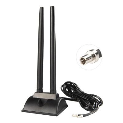 Boobrie Dual Band WiFi Antenna 2.4GHz 5GHz 5.8GHz TS9 WiFi Antenna with Magnetic Base 5dBi External Antennas for Wi-Fi Router/Hotspot/Industrial IoT/Car WiFi, 6.56Ft Low Loss Cable