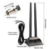 Boobrie Dual Band WiFi Antenna 2.4GHz 5GHz 5.8GHz TS9 WiFi Antenna with Magnetic Base 5dBi External Antennas for Wi-Fi Router/Hotspot/Industrial IoT/Car WiFi, 6.56Ft Low Loss Cable view 2