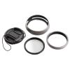 4In1 Accessories for Fujifilm X100 X100S X100T X100F X100V X70 Camera Lens Adapter + Lens Hood + 49mm UV Filter + Lens Cap Excellent(4In1 X100 (Silver)) view 1