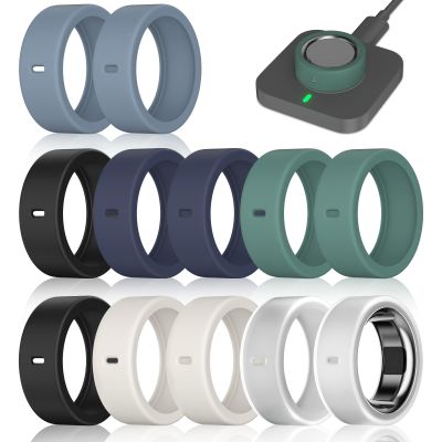 12 Pack Ring Cover Compatible with Oura Ring Gen 4/4 Ceramic, Oura Ring Gen 3 Horizon/Heritage, Support Charging with Cover on, Anti-Scratch Elastic Silicone Ring Protector for Men Women Working Out