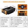 1000/1500/2000/2500/3000/4000W Pure Sine Wave Inverter 12V DC to 110V/120V AC Converter for Home, RV, Truck, Off-Grid Solar Power with Dual AC and 5V 2.4A USB,2000W view 2