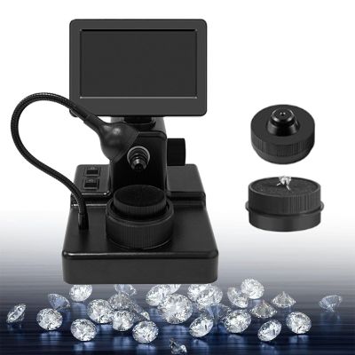 4.3-Inch LCD Diamond Girdle Microscope - 1000x HD Viewer for Jewelry Testing and Girdle Code Analysis