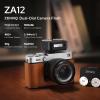 ZENIKO ZA-12B Dual Dial Retro Mini Flash - 2.5s Recycle, 7-Level Power, 400 Shots Single-Contact hotshoe Camera Flash for Fujifilm XM5/XT3, Sony A7M3, Ricoh GR3/4 Camera(Black) view 2