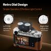 ZENIKO ZA-12B Dual Dial Retro Mini Flash - 2.5s Recycle, 7-Level Power, 400 Shots Single-Contact hotshoe Camera Flash for Fujifilm XM5/XT3, Sony A7M3, Ricoh GR3/4 Camera(Black) view 3