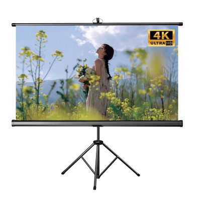 6072" 84" Tripod Projection Screen 16:9 Portable, Height Adjustable, for Home Cinema, Office Presentations, and Outdoor Events(72in(16:9))