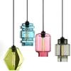 PAYAER Creative Colored Glass Pendant Light, Industrial Cylindrical Geometry Chandelier, Modern Adjustable Long Ceiling Fixture for Kitchen Island, Living Room & Bedroom(Blue) view 3