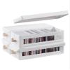 Coorganisers 4 Packs CD Storage Box with Visible Window, Stackable CD Case Holder with Dustproof Lid and Handles, Holds Up to 148 CDs in Full Jewel Cases-15.75 x 6.10 x 5.31 Inches-White view 1