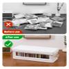 Coorganisers 4 Packs CD Storage Box with Visible Window, Stackable CD Case Holder with Dustproof Lid and Handles, Holds Up to 148 CDs in Full Jewel Cases-15.75 x 6.10 x 5.31 Inches-White view 3