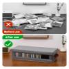 Coorganisers 4 Packs CD Storage Box with Visible Window, Stackable CD Case Holder with Dustproof Lid and Handles, Holds Up to 148 CDs in Full Jewel Cases-15.75 x 6.10 x 5.31 Inches-Grey view 3