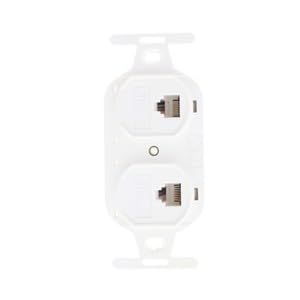 #US 41366-I Duplex White Phone Jack 110-Type Voice 6-Wire Type 106