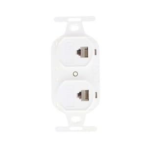 #US 41366-I Duplex White Phone Jack 110-Type Voice 6-Wire Type 106