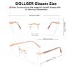 Dollger Rimless Cat Eye Blue Light Blocking Glasses for Women Trendy Metal Frameless Cute Anti Bluelight Blocker Glasses for Computer Screen Use Rose Gold view 4