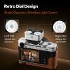 ZENIKO ZA-12S Dual Dial Retro Mini Flash - 2.5s Recycle, 7-Level Power, 400 Shots Single-Contact hotshoe Camera Flash for Fujifilm XM5/XT3, Sony A7M3, Ricoh GR3/4 Camera(Silver) view 3