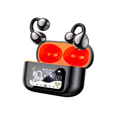 BEVCEFCC Clip-On Open Ear Earbuds, Bluetooth 6.0 Air Conduction Headphones, Ultra Lightweight Wireless Earphones for Running, Gym, Workouts, Office, All-Day Comfort