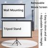 60"-120" Portable Projector Screen, for Home Theater Cinema Indoor Outdoor 4:3 16:9 Projector Movie Screen Tripod Stand(60"(16:9)) view 2