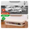 Coorganisers 4 Packs CD Storage Box with Visible Window, Stackable CD Case Holder with Dustproof Lid and Handles, Holds Up to 148 CDs in Full Jewel Cases-15.75 x 6.10 x 5.31 Inches-Beige view 3