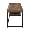 Oak and Black 1-Shelf TV Stand with Storage Cabinets,TV Cabinet Entertainment Center with Storage CabinetModern Media Console Table,for Living Room Decor, Office,Use in The Living Room view 2