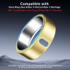 ZOOROO 5 Pack Cover Compatible with Oura Ring Gen 4/Oura Ring Gen 3/3 Horizon, Support Charging with Cover on, Anti-Scratch TPU Protector for Women Men (Gold*3+Silver*2, Size 9) view 2