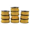 10 Roll Cable Markers Number Tube EC 1 2.5 4 6 Square 0 to 9 Mark Wire Label Pipe Network Line Sleeve Concave AntisKld PVC view 1