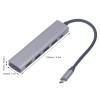 5 in 1 USB C Hub Adapter, USB C Hub Expander with 4K HD Multimedia Interface, Portable USB Splitter for Laptop Display, Multi Port Hub with USB30. and USB20. Ports, Compatible view 3