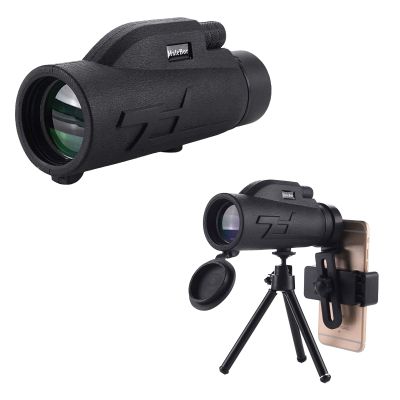 12x40 HD Monocular Telescope with Tripod - Ideal for Bird Watching, Outdoor Hunting, and Travel