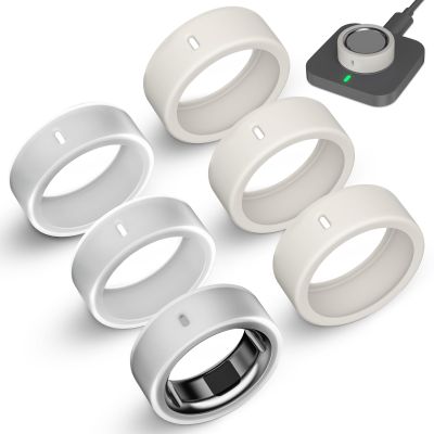 6 Pack Ultra-Thin Cover Compatible with Oura Ring Gen 4/4 Ceramic/Gen 3 Horizon/Heritage/Ultrahuman, Support Charging with Cover on, Anti-Scratch Elastic Silicone Rings Protector Accessories Men Women
