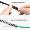 1Pc 1~10m Cable Sleeve Wrie Insulated Protection Wrap 4/8/12mm Flexible Braid PP Cotton + PET Yarn Harness Sheath Sleeve(Red Blue Green,12mm,3 Meters) view 4