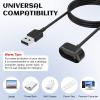 Puiixur Replacement USB Charger Cable Compatible with Fitbit Inspire/Inspire HR/Ace 2, Charging Cord Accessories for Inspire HR Activity Tracker 3.3FT view 3
