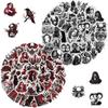 100 Pcs Dark Gothic Stickers Pack, Goth Skull Stickers for Water Bottle Laptop Luggage Skateboard Planner Scrapbooking,Horror Decals for Teens Adults (Goth-01) view 1