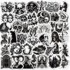 100 Pcs Dark Gothic Stickers Pack, Goth Skull Stickers for Water Bottle Laptop Luggage Skateboard Planner Scrapbooking,Horror Decals for Teens Adults (Goth-01) view 2