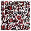 100 Pcs Dark Gothic Stickers Pack, Goth Skull Stickers for Water Bottle Laptop Luggage Skateboard Planner Scrapbooking,Horror Decals for Teens Adults (Goth-01) view 3
