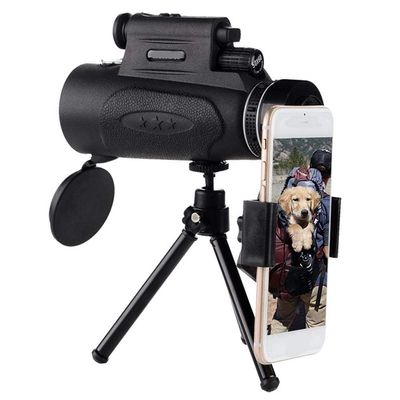 100x90 High Definition Monocular Telescope with Smartphone Holder - BAK4 Prism Telescope with Tripod for Bird Watching