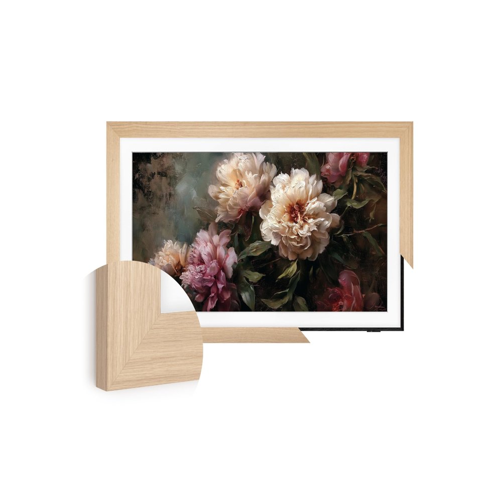 EVENTFRAME Natural Oak TV Bezel for Samsung The Frame & Pro TVs (Fits 2021-2025, 32-85"), TCL NXTVISION & PRO, HISENSE CanvasTV - Wall Mount Compatible